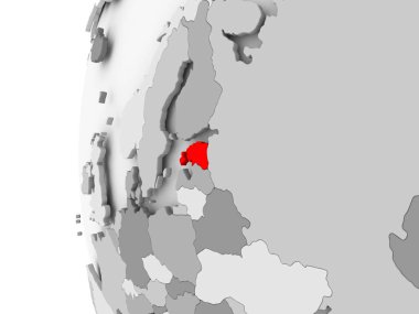 Estonya gri dünya üzerinde