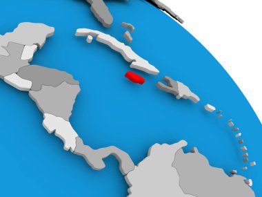 Haritada kırmızı Jamaika'da