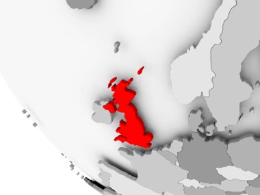 İngiltere harita kırmızı