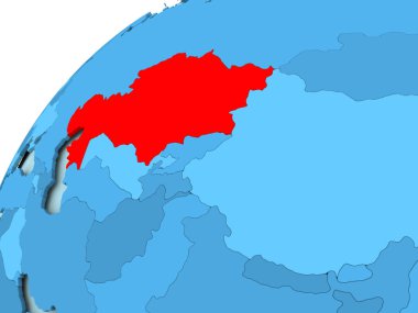 Kazakistan mavi dünya üzerinde