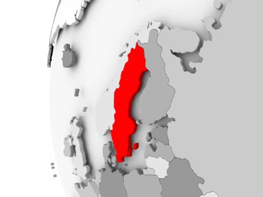 İsveç gri dünya üzerinde