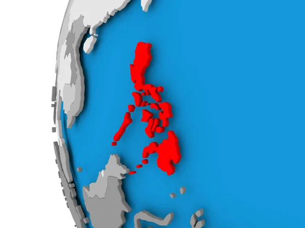 Χάρτης των Φιλιππίνων πολιτικό πλανήτη — Φωτογραφία Αρχείου