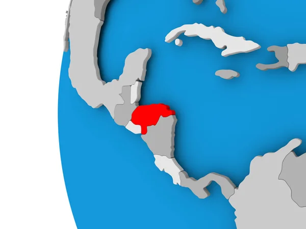 Map of Honduras on political globe — Stock Photo, Image