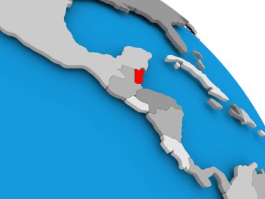 Belize haritası üzerindeki kırmızı