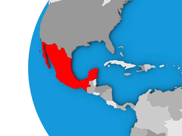 メキシコの政治世界地図 — ストック写真