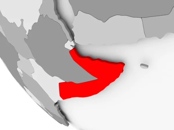 赤のソマリアの地図 — ストック写真