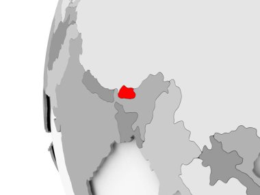 Bhutan gri dünya üzerinde
