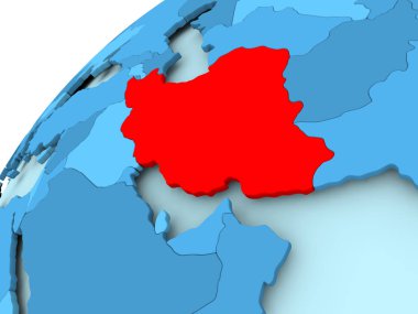 Iran mavi dünya üzerinde