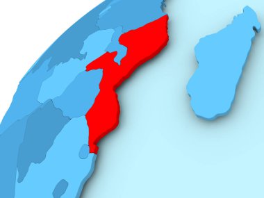 Mozambik mavi dünya üzerinde