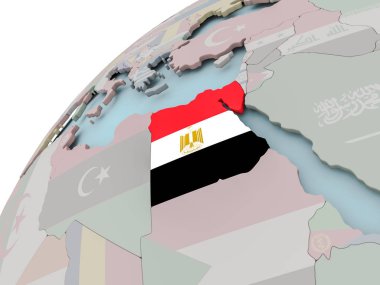 harita Mısır bayrağı