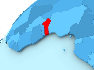 Benin mavi dünya üzerinde