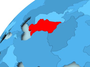 Türkmenistan mavi dünya üzerinde