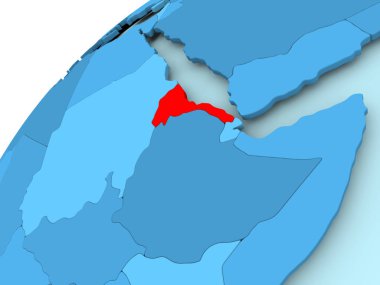 Eritre mavi dünya üzerinde
