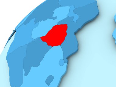 Zimbabve mavi dünya üzerinde