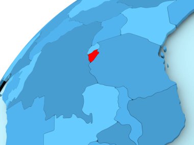 Burundi mavi dünya üzerinde