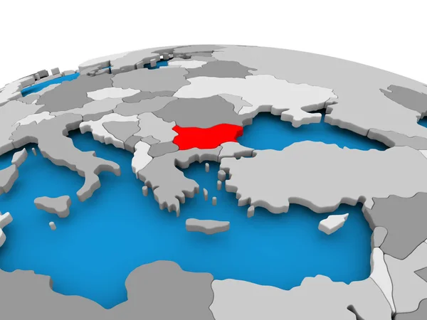 Болгарія на політичні глобус — стокове фото