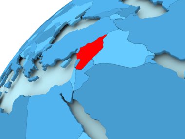 Suriye mavi dünya üzerinde