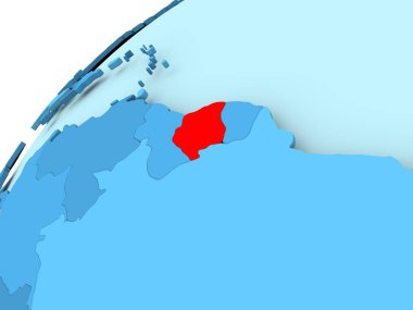 Surinam mavi dünya üzerinde