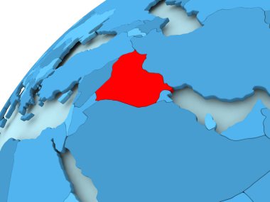 Irak mavi dünya üzerinde