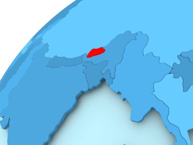 Bhutan mavi dünya üzerinde