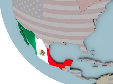 Meksika bayrağı çizim ile