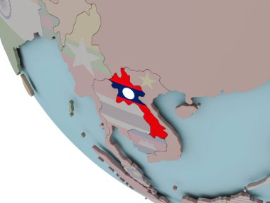 Laos bayrağı çizim ile