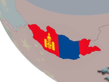 Moğolistan bayrağı çizim ile