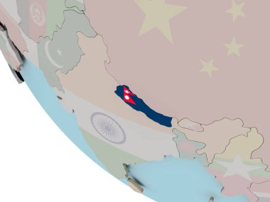 Nepal bayrağı çizim ile