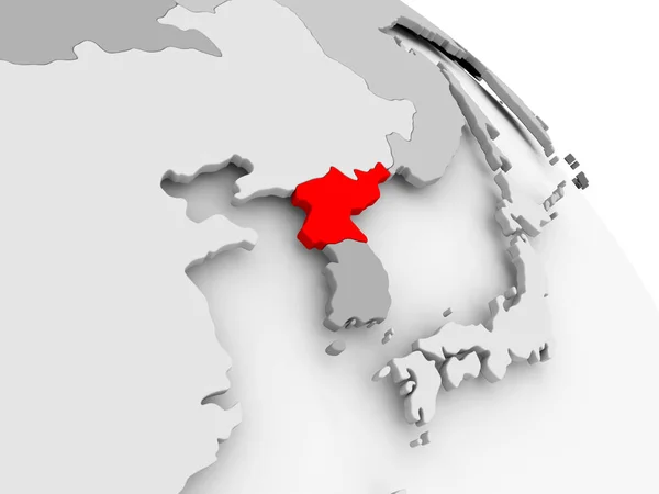 Észak-Korea Térkép — Stock Fotó