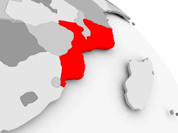 Mapa Mosambiku — Stock fotografie