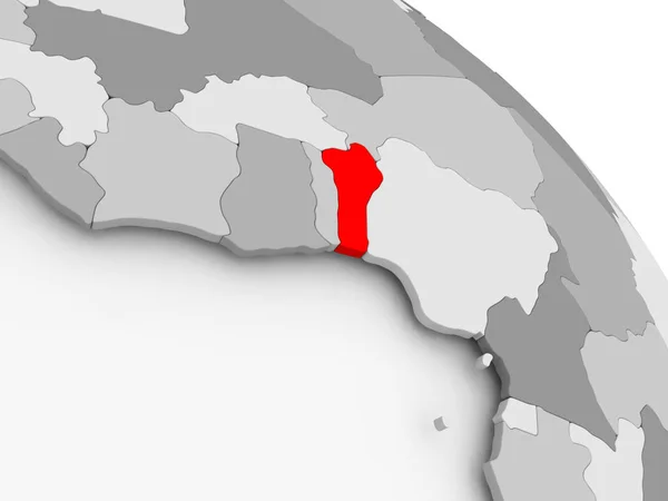 Mapa Beninu — Stock fotografie