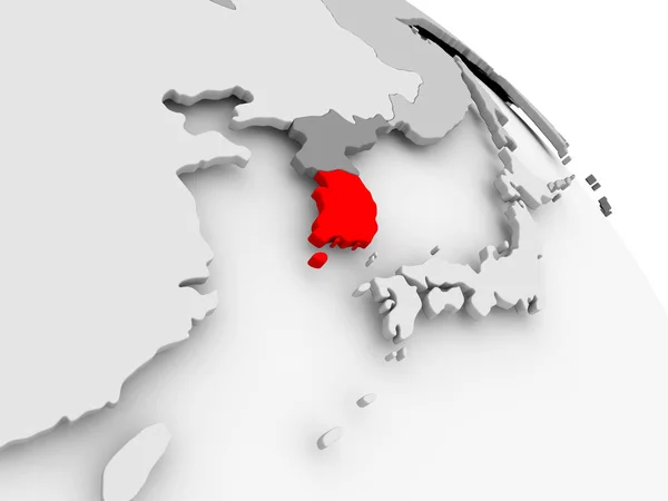 दक्षिण कोरिया का नक्शा — स्टॉक फ़ोटो, इमेज
