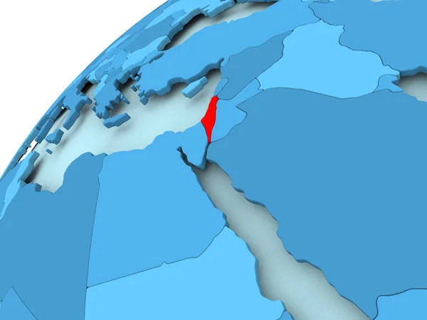 파란 세계에 이스라엘 — 스톡 사진
