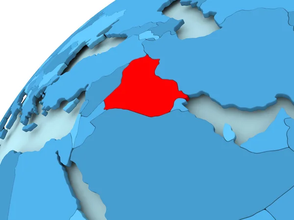 Irak mavi dünya üzerinde — Stok fotoğraf