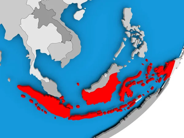 Mapa indonezji — Zdjęcie stockowe