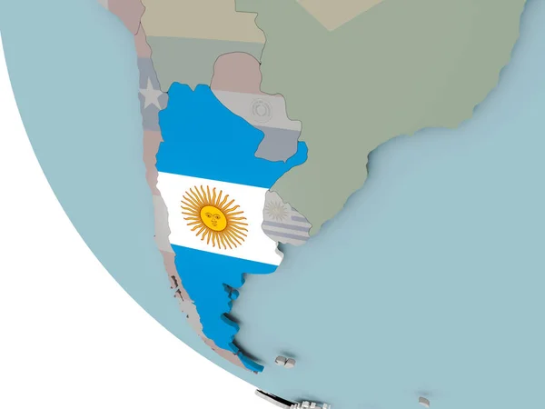 Argentina with flag illustration — Stock Photo, Image