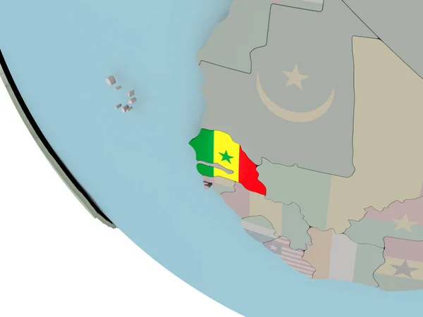 Senegal con ilustración de bandera —  Fotos de Stock