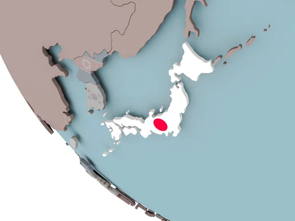 Japonsko s vlajkou ilustrace — Stock fotografie