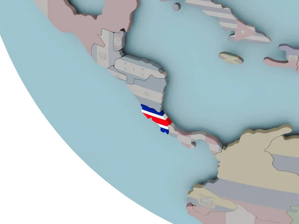 Коста-Ріки з прапором ілюстрація — стокове фото