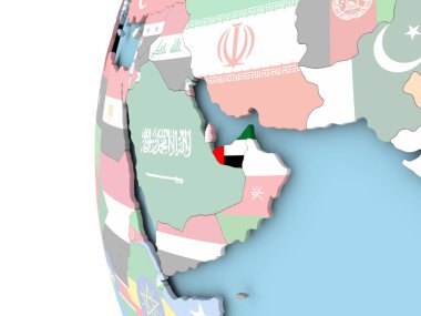 Birleşik Arap Emirlikleri bayrağı siyasi dünya üzerinde