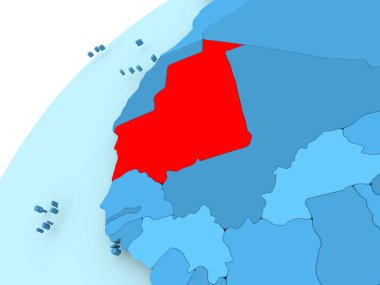 Moritanya mavi küre ile