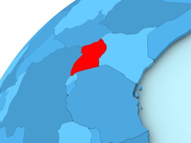 Mavi dünya üzerinde Uganda