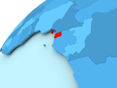 Mavi dünya üzerinde Ekvator Ginesi