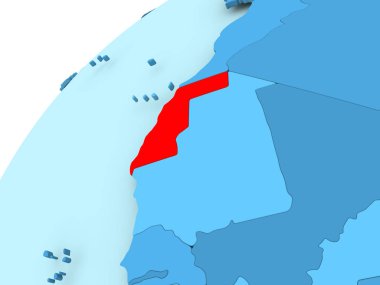 Batı Sahra mavi dünya üzerinde