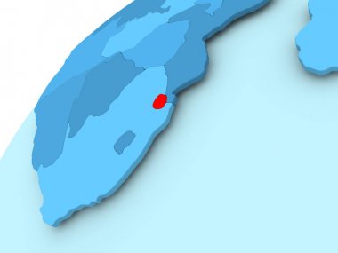 Svaziland mavi dünya üzerinde