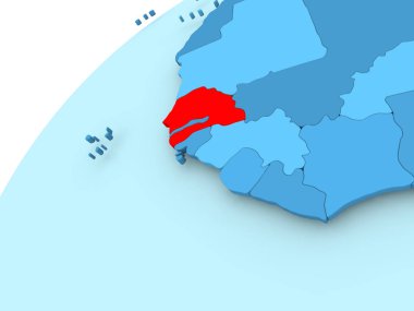 Senegal mavi dünya üzerinde