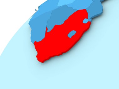 Güney Afrika mavi dünya üzerinde