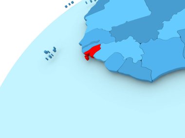 Gine-Bissau mavi dünya üzerinde