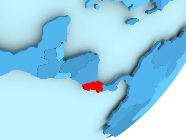 青の政治世界にコスタリカの地図 — ストック写真