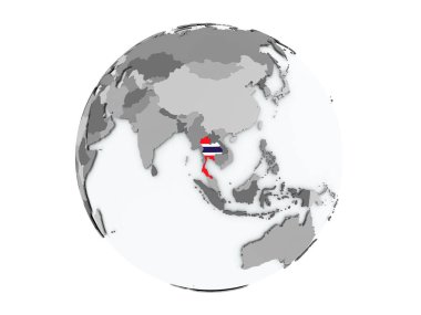 Tayland izole küre üzerinde